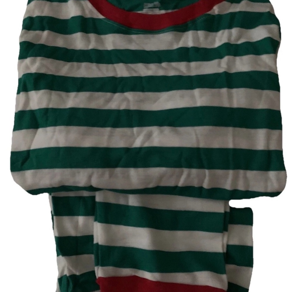 NEW!! KIDS Unisex Christmas Striped 100% Cotton Pajamas SIZE 16 W/ Tags